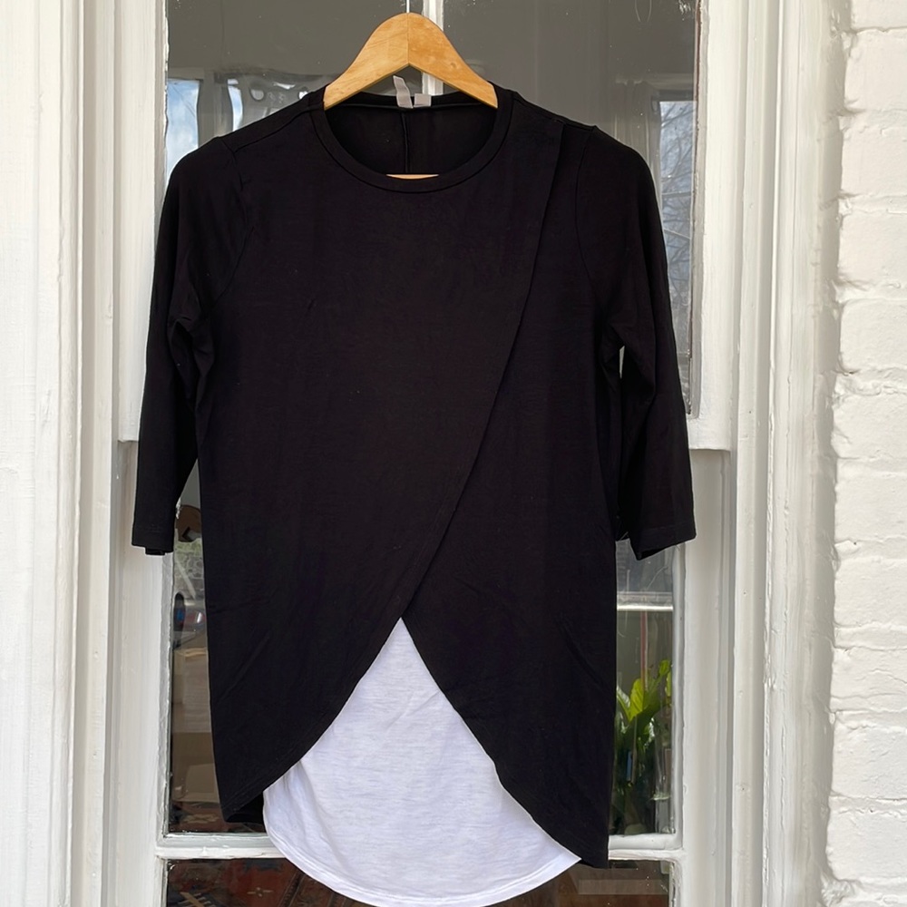 ASOS black and white nursing shirt